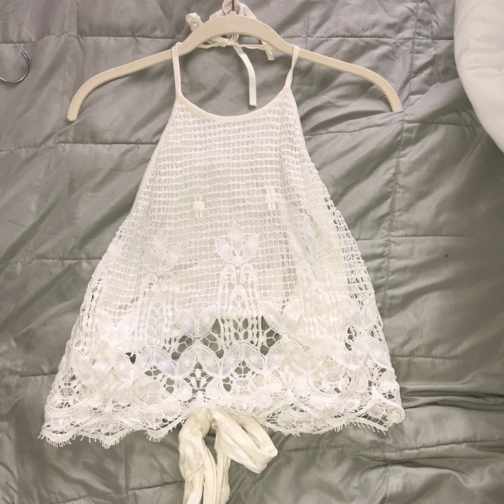 White lace top